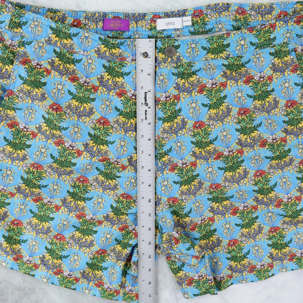 Onia The Calder Swim Trunks Mens XXL Liberty of London Floral Swim Shorts Blue